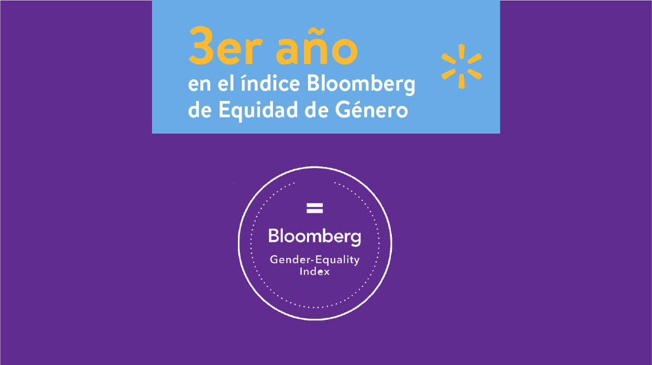 Walmart de México y Centroamérica, incluida por tercer año consecutivo en el Índice Bloomberg de Equidad de Género
